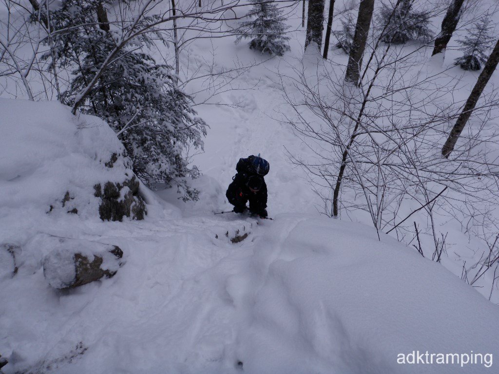 Starting up from the falls