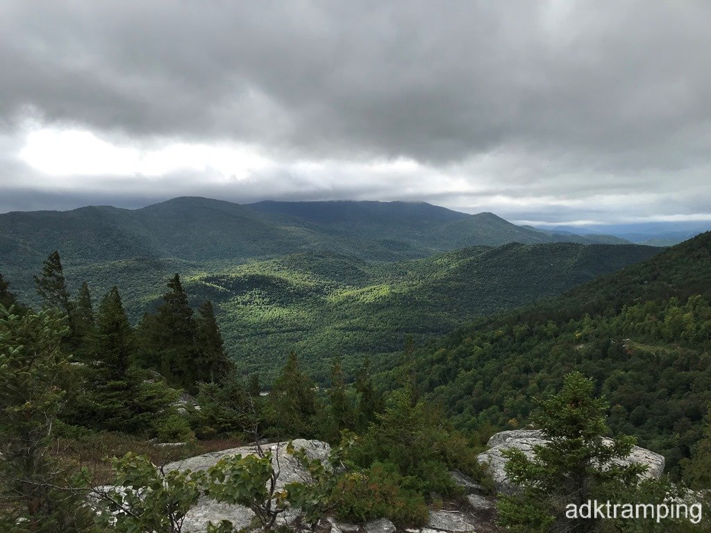 The valley below